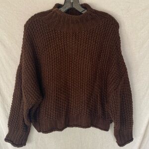 NWT Beautifully Brown Cable Knit Sweater